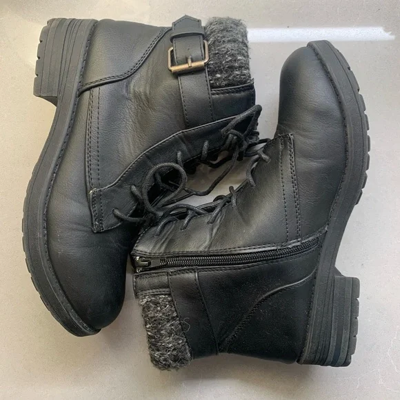 UNIONBAY ~ Stockholm Combat Boots Black Size 8 - Picture 7 of 14